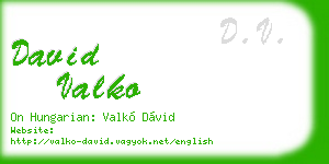 david valko business card