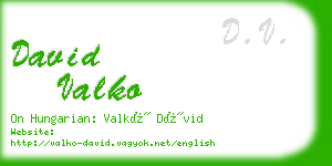 david valko business card